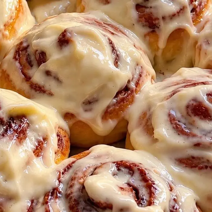 Cinnamon rolls nappés de glaçage onctueux